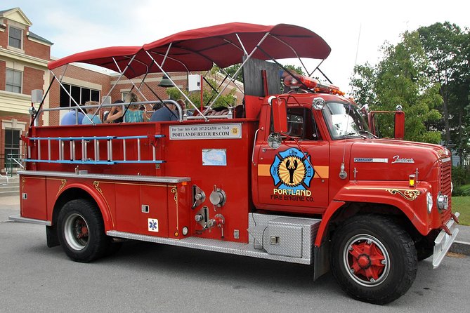 Vintage Fire Truck Sightseeing Tour of Portland Maine - Old Port: cobblestones, food, and shopping