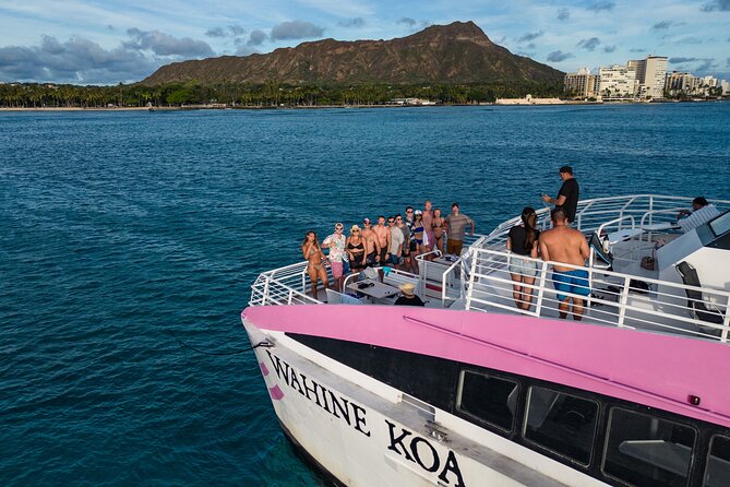 Waikiki: Friday Night Fireworks Catamaran Cruise - Sunset, music, drinks, and the boat’s social mood