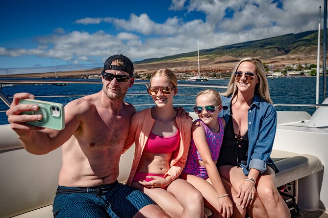 WHALES GUARANTEED Maui Whale Watching Makai Adventures - What the boat feels like for families and photographers