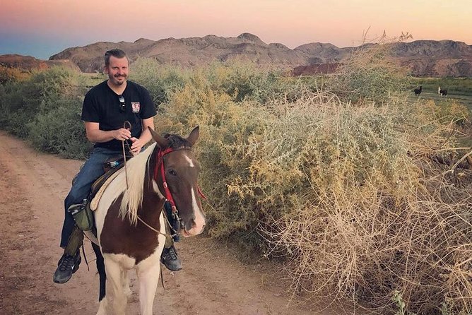 Wild West Sunset Horseback Ride with Dinner from Las Vegas - A campfire beneath the Nevada sky