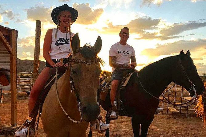 Wild West Sunset Horseback Ride with Dinner from Las Vegas - A calm 90-minute ride through the desert