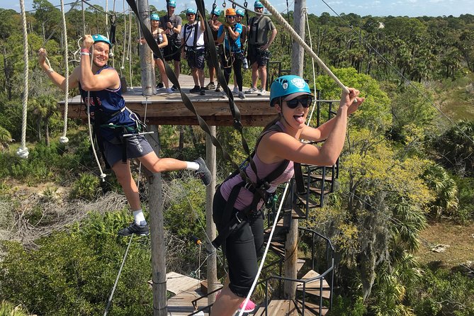 Zip Line Adventure over Tampa Bay - Crossing the 200-Foot Suspension Bridge